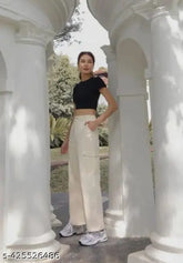 Cotton blend solid khaki cargo pant @11, men's casual wear for everyday use